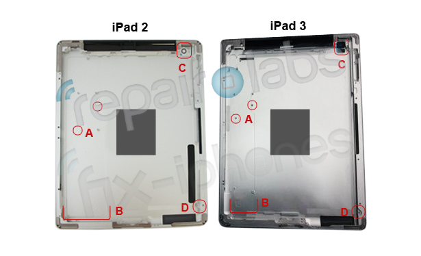 Утекшие изображения iPad 3 предполагают улучшенную батарею и лучшую камеру