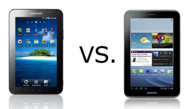 Samsung Galaxy Tab против Samsung Galaxy Tab 2
