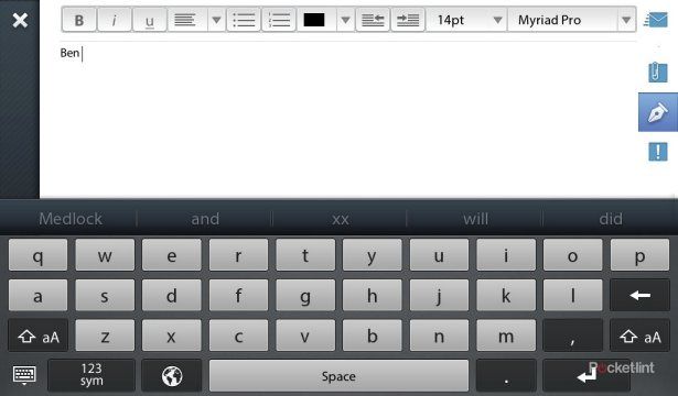 Клавиатура Swiftkey для BlackBerry PlayBook 2.0